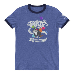 "PARTY POOPER" Humorous Dog Illustration – Ringer T-Shirt