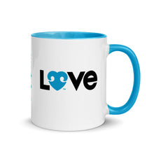 Load image into Gallery viewer, LOVE (FONT) DOGS (BACK) – 2 Sided Colored Mugs
