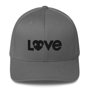 "LOVE" DOG LOVERS DESIGN – Elastic Structured Twill Hats