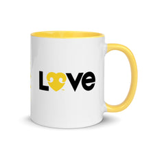 Load image into Gallery viewer, LOVE (FONT) DOGS (BACK) – 2 Sided Colored Mugs
