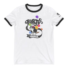 Load image into Gallery viewer, &quot;PARTY POOPER&quot; Humorous Dog Illustration – Ringer T-Shirt
