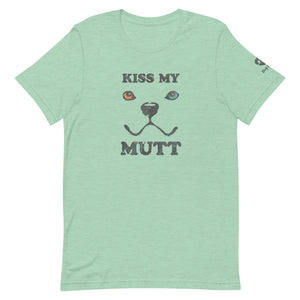 "KISS MY MUTT" ABSTRACT DOG FACE - Premium Unisex T-Shirt