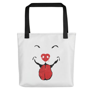 "MY DOG CANT HOLD ITS LICKER" + Graphic – 2 Sided Tote Bags