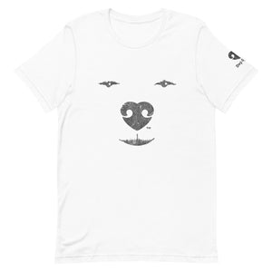 ABSTRACT SQUINTING DOG FACE – Premium Unisex T-Shirts