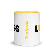 Load image into Gallery viewer, LOVE (FONT) DOGS (BACK) – 2 Sided Colored Mugs
