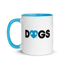 Load image into Gallery viewer, LOVE (FONT) DOGS (BACK) – 2 Sided Colored Mugs
