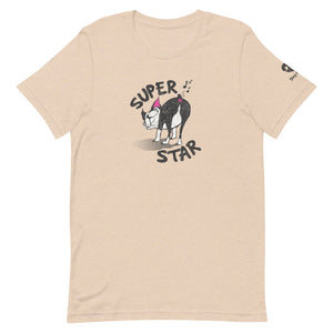 "SUPER STAR" DOG FART Humorous Dog Illustration – Premium Unisex T-Shirt